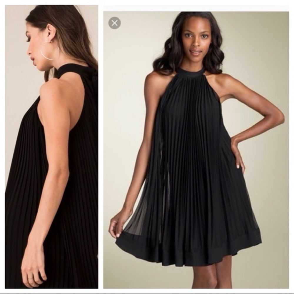 ABS Allen Schwartz Black Pleated Dress